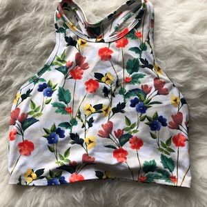 Floral workout crop top/ bra